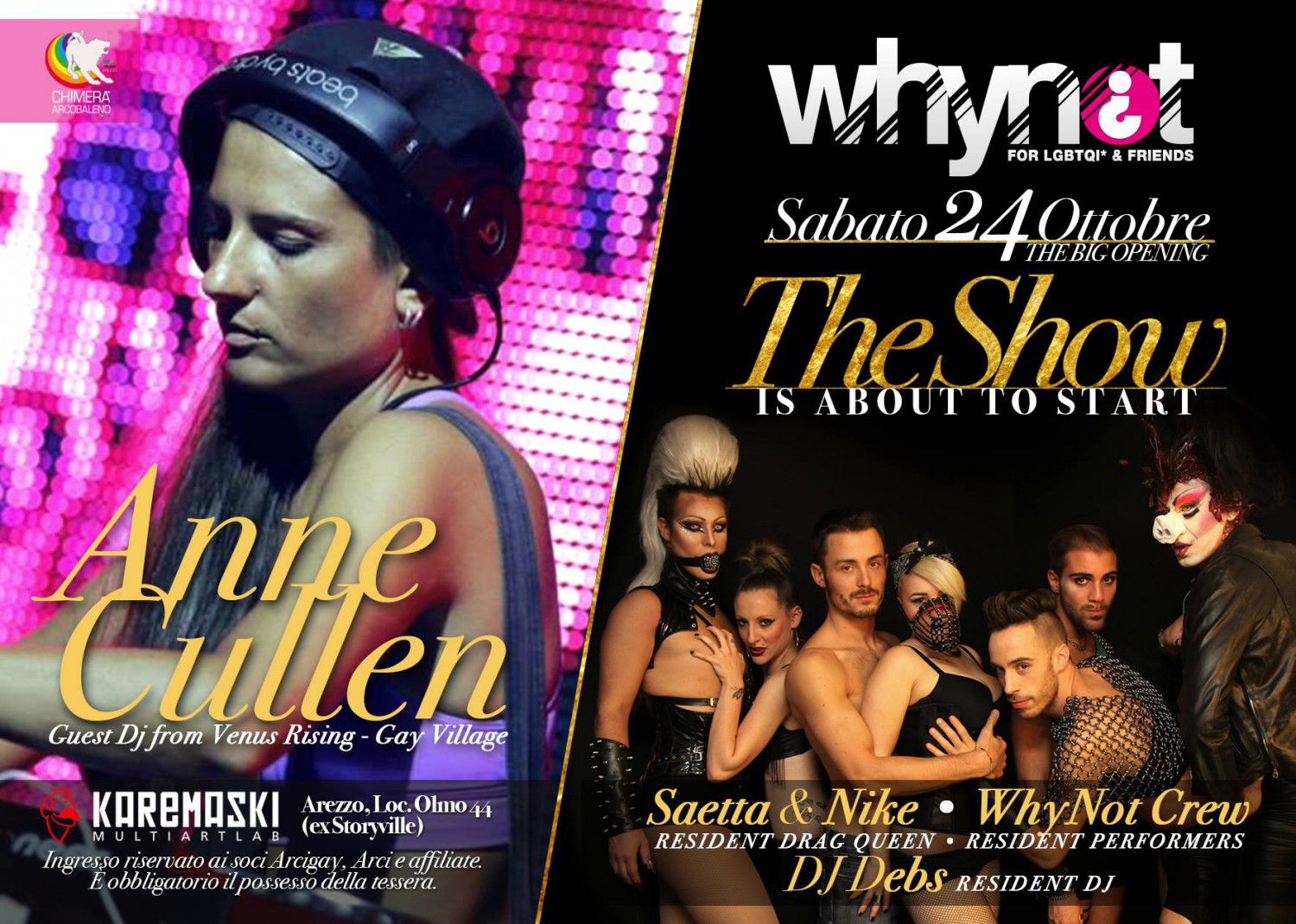 WHY NOT¿ | THE BIG OPENING | Guest DJ: ANNE CULLEN