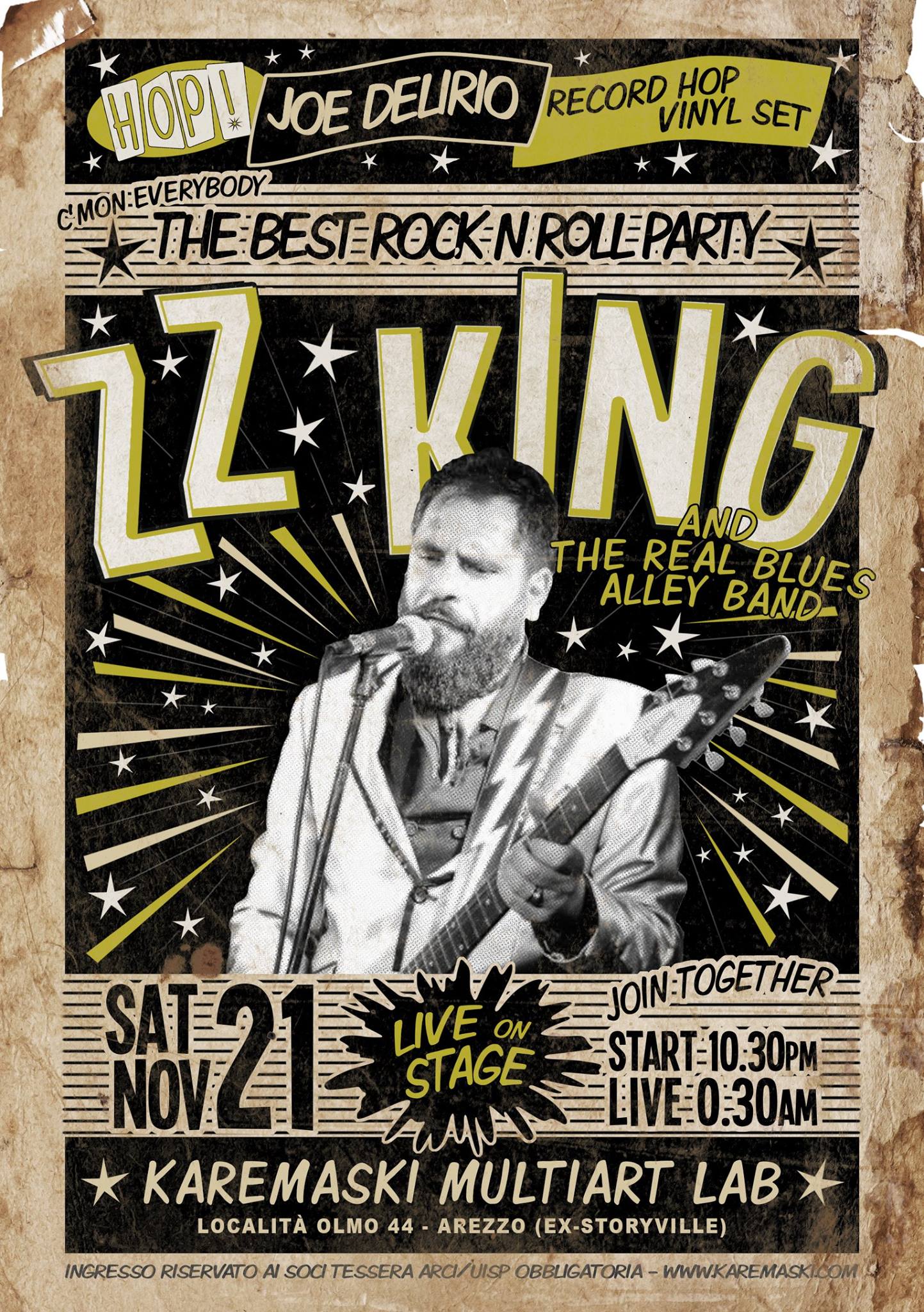 HOP! PARTY: Live on Stage: ZZ King & The Real Blues Alley Band