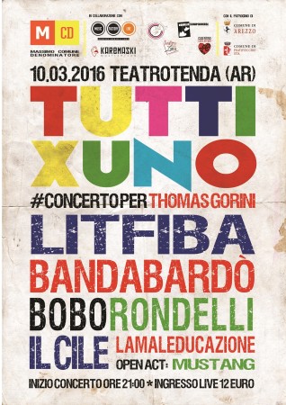 10 Marzo 2016 - TUTTI X UNO - concerto per Thomas Gorini